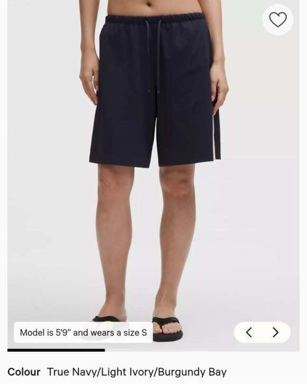 Lululemon Striped Baggy Low-Rise Track Short 9.5" MEDIUM - Picture 2 of 7